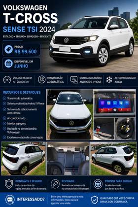 VOLKSWAGEN T-CROSS 1.0 200 TSI TOTAL FLEX AUTOMÁTICO